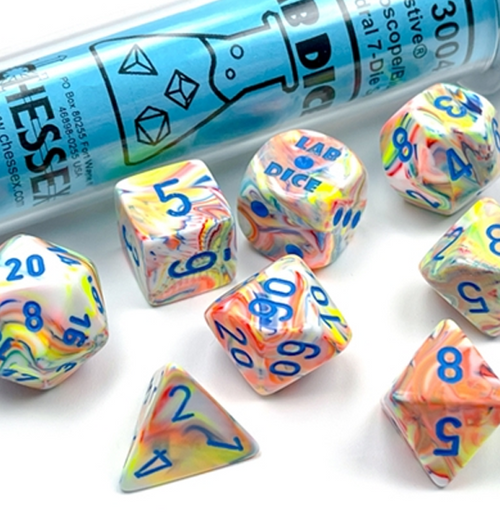 Festive™ – Polyhedral Kaleidoscope/Blue 7-Die Set