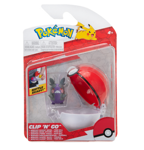 Pokemon: Clip n Go - Hangry Morpeko & Poke Ball
