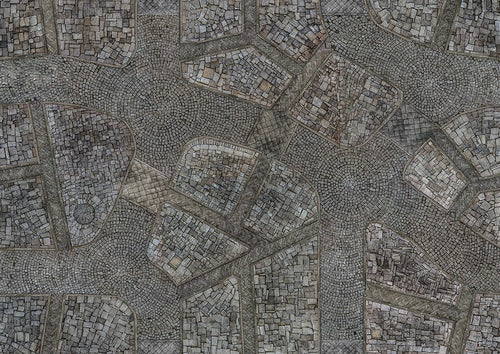 Kraken Wargames Gaming Mat - Cobblestone City 44x60