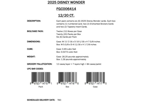 Topps Disney Wonder 2025 - Hobby Box