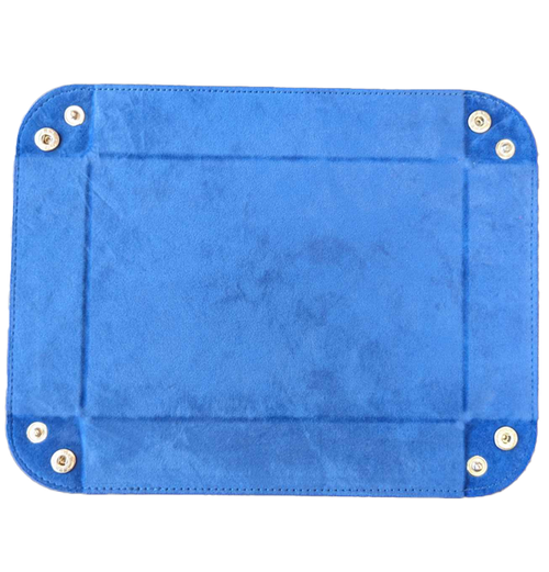 Rectangular Folding Dice Tray - Blue