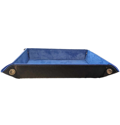 Rectangular Folding Dice Tray - Blue
