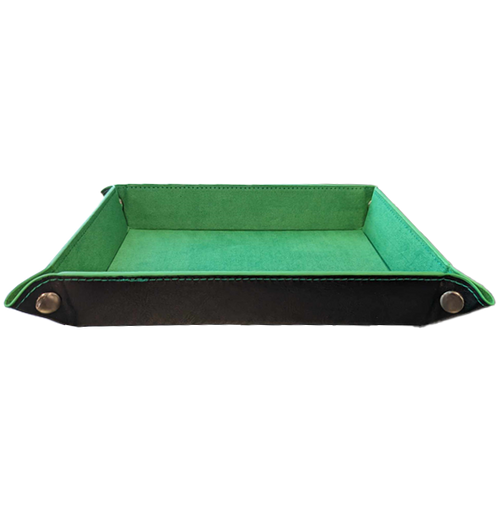 Rectangular Folding Dice Tray - Green