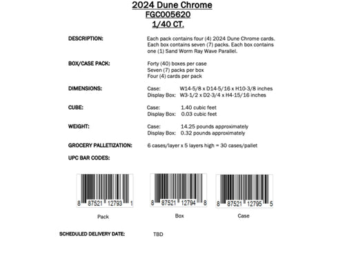 Topps Chrome Dune 2024 - Value Box