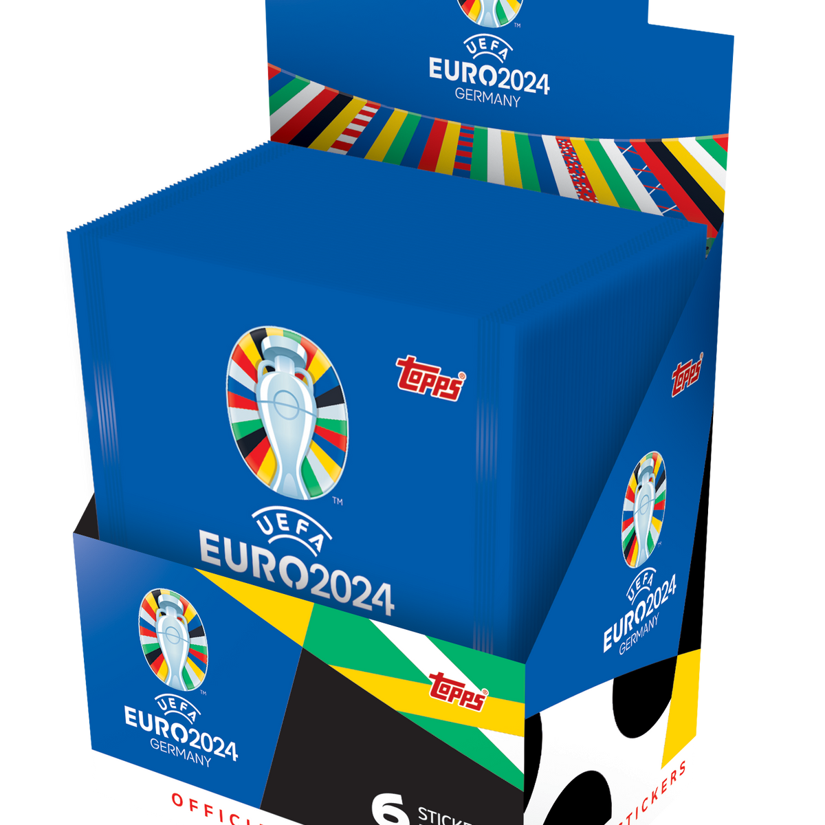 Topps EURO 2024 Stickers Sticker Pack Display Box (50 pakker