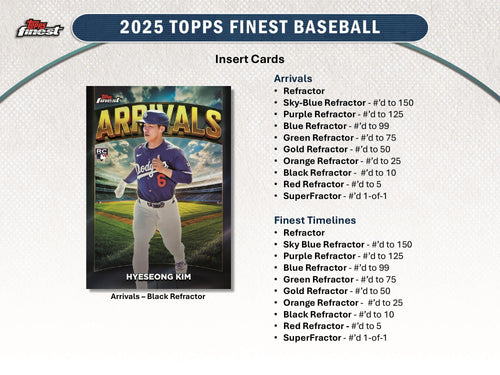 Topps Finest Baseball 2025 - Hobby Box
