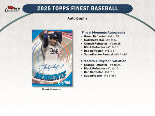 Topps Finest Baseball 2025 - Hobby Box
