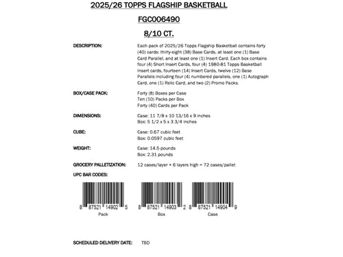 Topps NBA Basketball Flagship 2025/26 - Jumbo Box