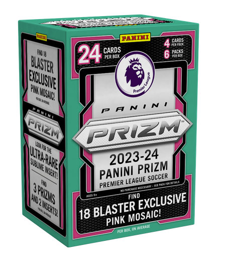 Fodboldkort Panini Prizm Premier League 2023/24 - Blaster Box (Pink Mosaic)