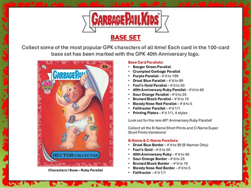 Topps Worst of Garbage Pail Kids 40th Anniversary - Hobby Box
