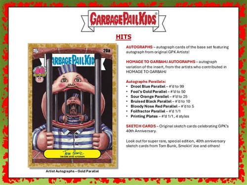 Topps Worst of Garbage Pail Kids 40th Anniversary - Hobby Box
