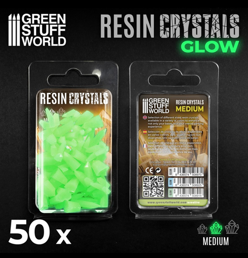 Green Stuff World: Green Glow Resin Crystals Medium