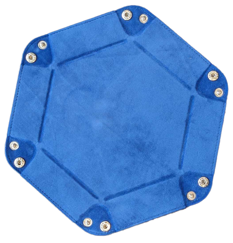 Hexagonal Folding Dice Tray - Blue
