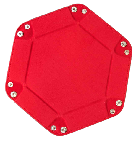 Hexagonal Folding Dice Tray - Red