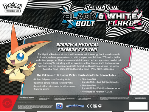 Pokemon Scarlet & Violet 10.5 - Black Bolt & White Flare - Victini Illustration Collection