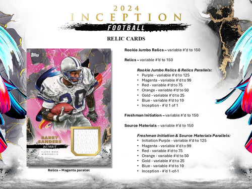 Topps Inception Football 2024 - Hobby Box