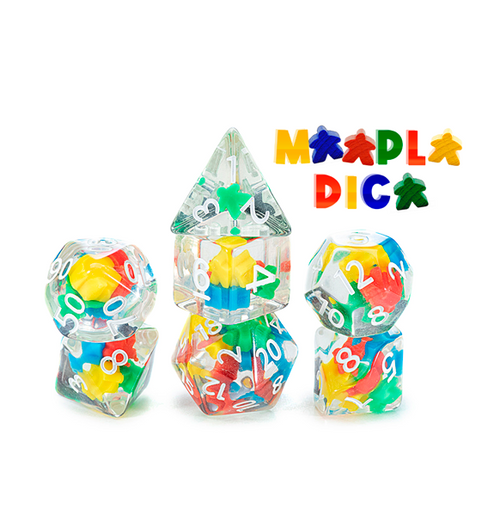 Inclusion Dice - Meeple Dice (Polyhedral Set)