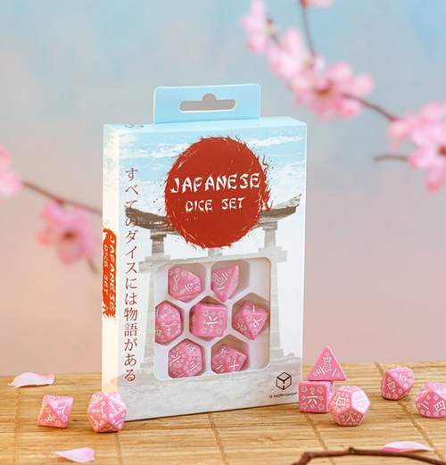 Japanese: Polyhedral Dice Set - Sweet Spring Memory