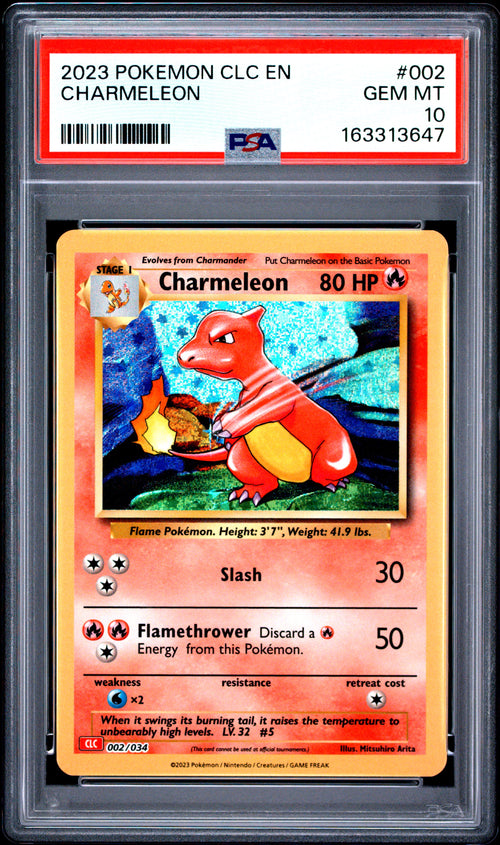 Charmeleon #002 Pokemon Clc-trading Card Game Classic Charizard & Ho-oh EX Deck 2023 PSA 10