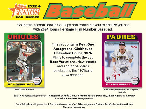 Topps Heritage High Number Baseball 2024 - Hobby Box