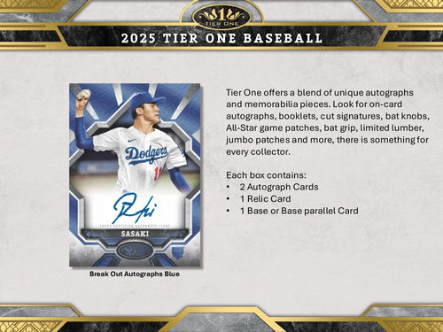 Topps Tier One Baseball 2025 - Hobby Box