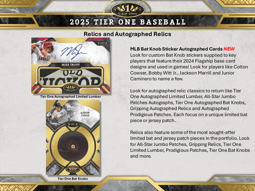 Topps Tier One Baseball 2025 - Hobby Box