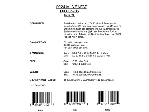 Topps Finest MLS 2024 - Hobby Box