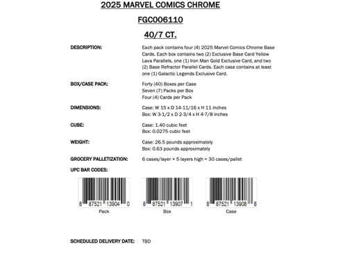 Topps Chrome Marvel 2025 - Value Box