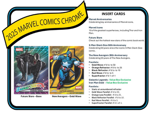 Topps Chrome Marvel 2025 - Value Box