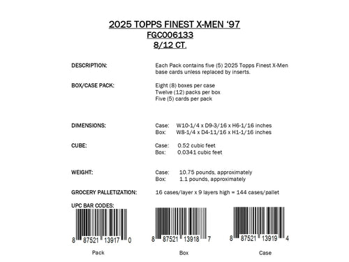 Topps Finest X-Men 97 - Hobby Box