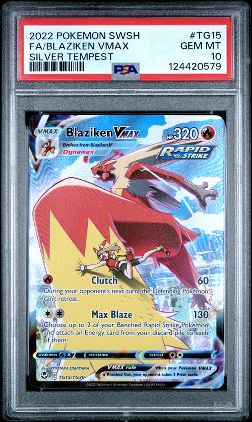 Blaziken VMAX #TG15 Silver Tempest Pokemon Sword & Shield 2022 PSA 10