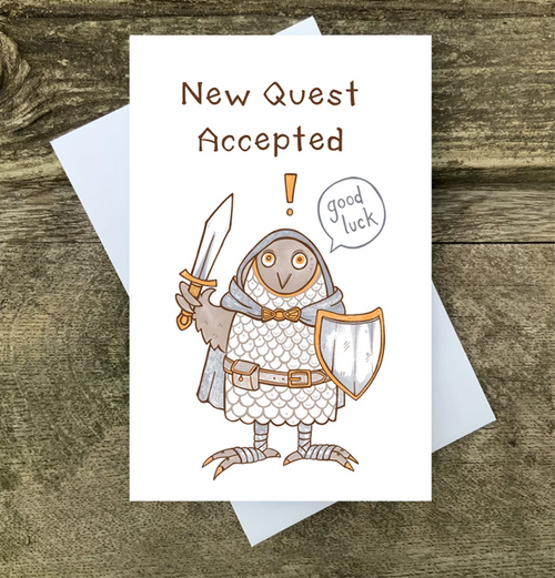 Postkort: New Quest Accepted! (med kuvert)