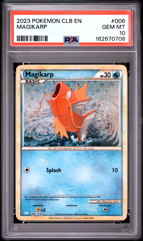 Magikarp #006 Pokemon Clb-trading Card Game Classic Blastoise & Suicune EX Deck 2023 PSA 10