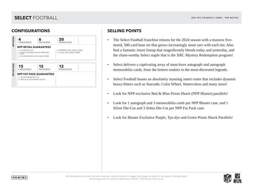 Panini Select NFL Football 2024 - Blaster Box
