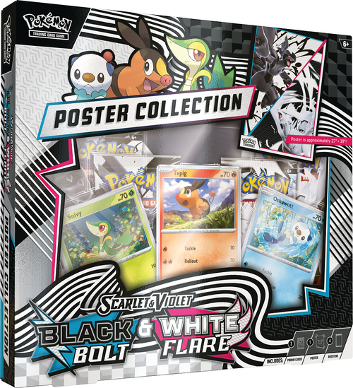 Pokemon Scarlet & Violet 10.5 - Black Bolt & White Flare - Poster Collection Unova