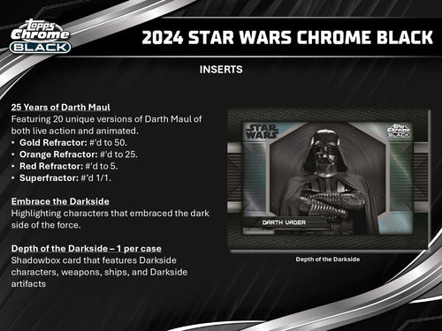 Topps Star Wars Chrome Black 2024 - Hobby Box