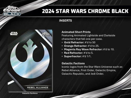 Topps Star Wars Chrome Black 2024 - Hobby Box