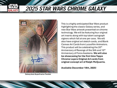 Topps Star Wars Chrome Galaxy 2025 - Hobby Box