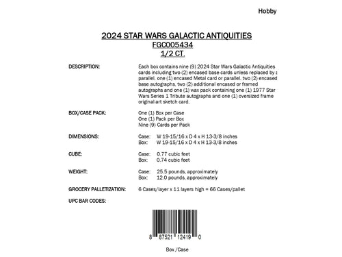 Topps Star Wars Galactic Antiquities 2024