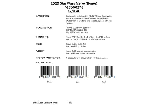 Topps Star Wars Meiyo 2025 - Hobby Box