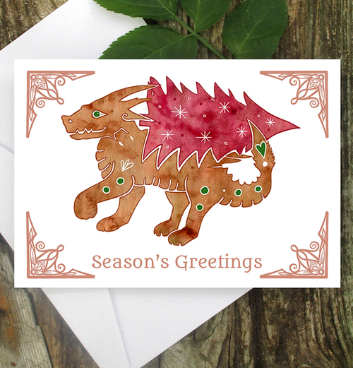 Julekort: Season's Greetings (med kuvert)