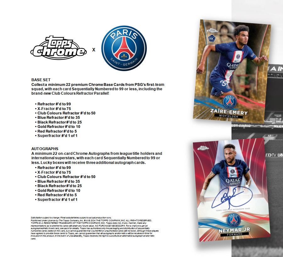 Topps Chrome Paris Saint-Germain 2022/23