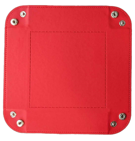 Square Folding Dice Tray - Red