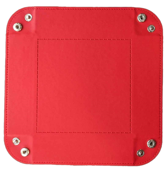 Square Folding Dice Tray - Red