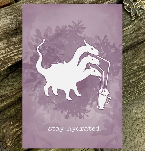 Postkort: Stay Hydrated (med kuvert)