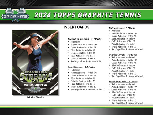 Topps Graphite Tennis 2024 - Hobby Box