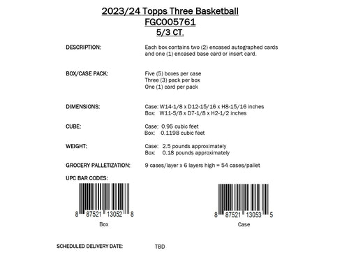 Topps Three Basketball 2023/24 - Hobby Box