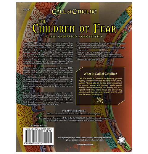 Call of Cthulhu RPG: The Children of Fear (Eng)