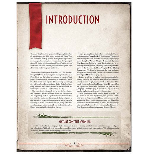 Call of Cthulhu RPG: The Children of Fear (Eng)