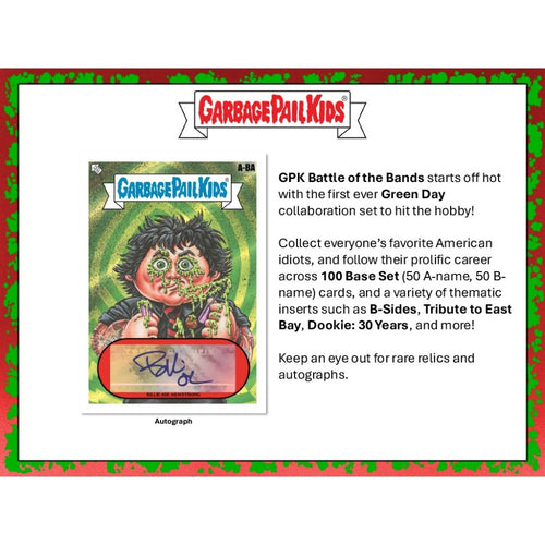 Topps Garbage Pail Kids Battle of the Bands - Green Day